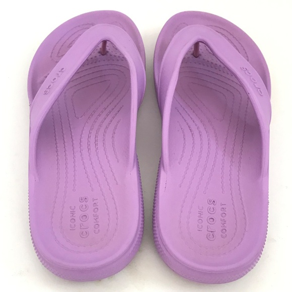 CROCS Flip Flop Sandals Classic ll Lilac Purple Thong Sandals Women’s Size 7 - Picture 9 of 14